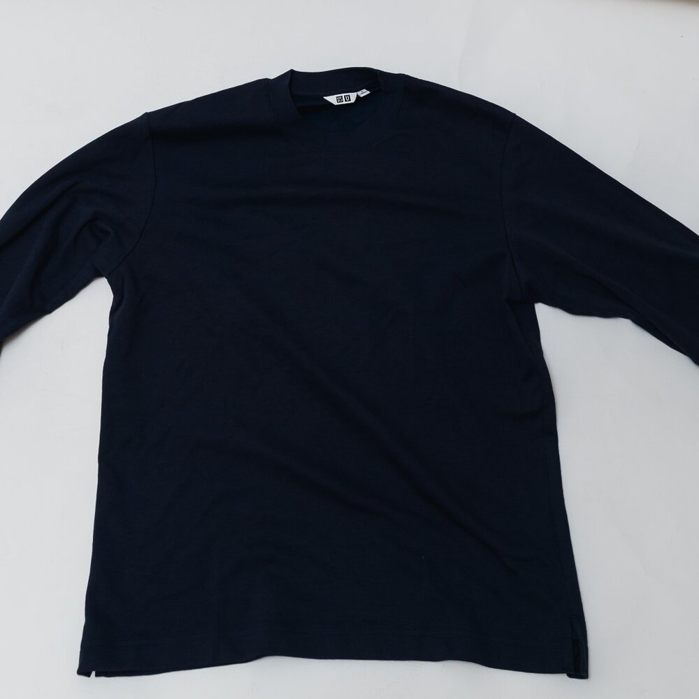 UNIQLO U Christophe Lemaire Long Sleeve T-shirt Navy Size Medium